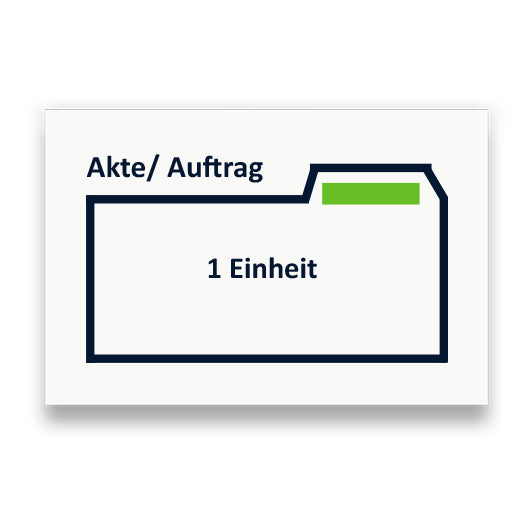Symbol: AKTE/AUFTRAG bzw. FOLDER/UNIT