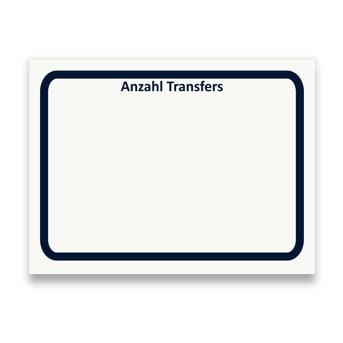Symbol: ANZAHL TRANSFERS bzw. NUMBER OF TRANSFERS