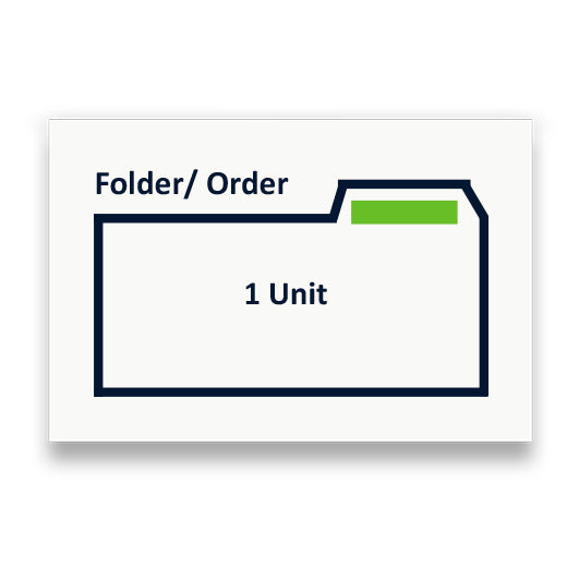 Symbol: AKTE/AUFTRAG bzw. FOLDER/UNIT