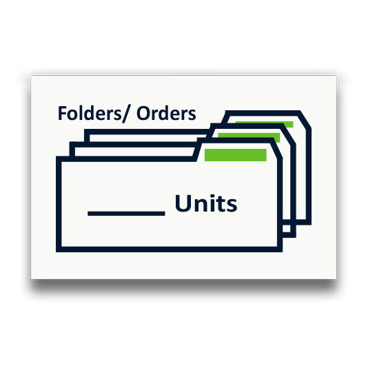 Symbol: AKTEN/AUFTRÄGE bzw. FOLDERS/UNITS