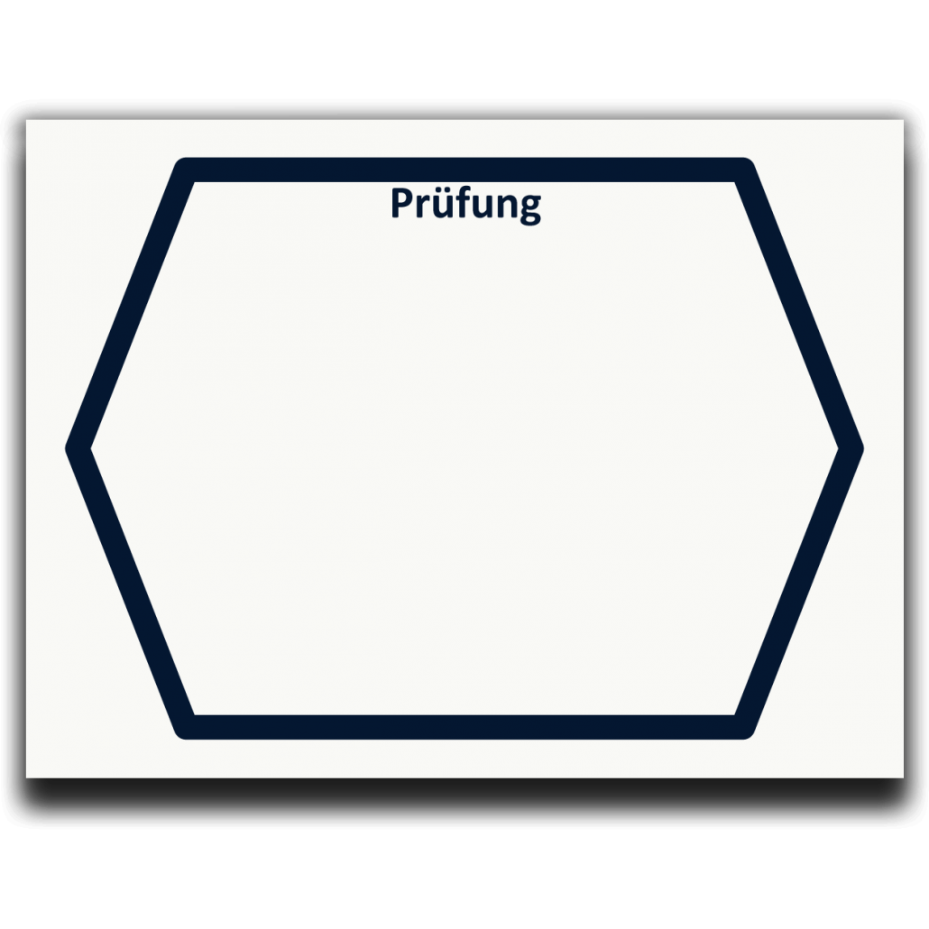 Symbol: PRÜFUNG bzw. VERIFICATION