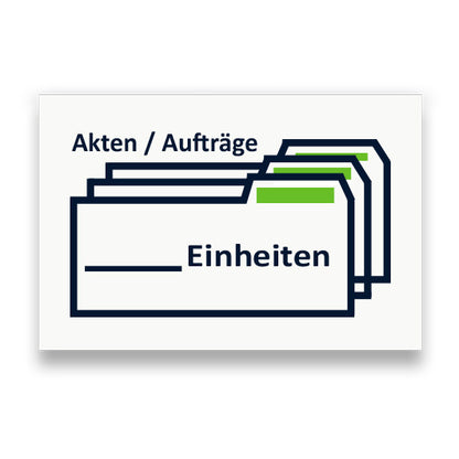 Symbol: AKTEN/AUFTRÄGE bzw. FOLDERS/UNITS