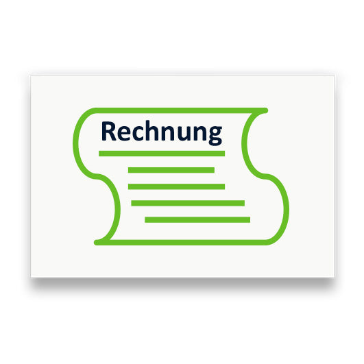 Symbol: RECHNUNG bzw. INVOICE