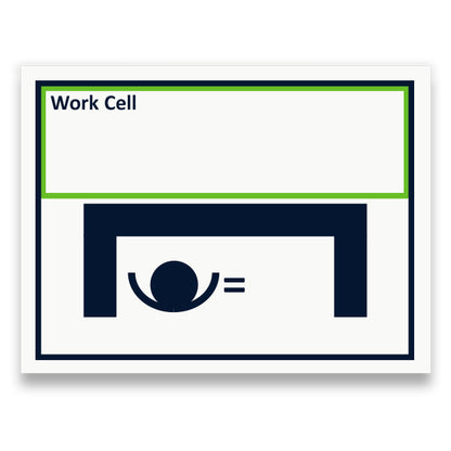 Symbol: ARBEITSZELLE bzw. WORKCELL